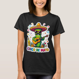 Camiseta Cinco de mayo divertido cactus mexicano gafas de s