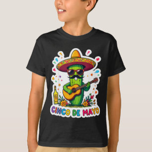 Camiseta Cinco de mayo divertidos lentes de sol de cactus m