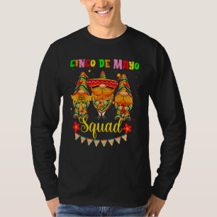 Camiseta Cinco De Mayo Escuadrón Gnomes Guitar Cucharas Pep