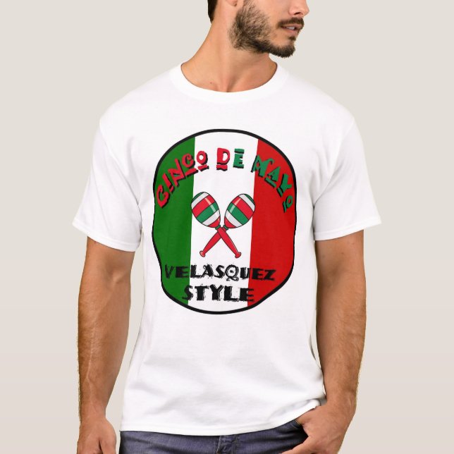 Camiseta Cinco de Mayo - estilo de Velasquez (Anverso)