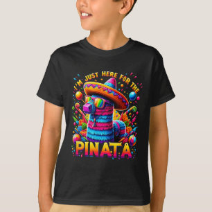 Camiseta Cinco De Mayo Estoy Aquí Solo Por La Piñata Mexica