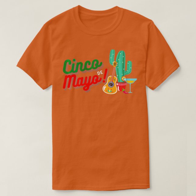 Camiseta Cinco De Mayo Fiesta Camisa, 5 De Mayo, Mayo (Diseño del anverso)