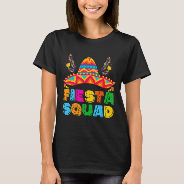 Camiseta Cinco De Mayo Fiesta Escuadrón Fiesta Cinco De (Anverso)