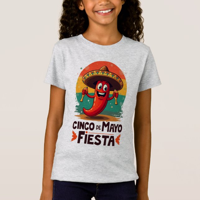 Camiseta Cinco de Mayo Fiesta - Fiesta mexicano picante y d (Anverso)