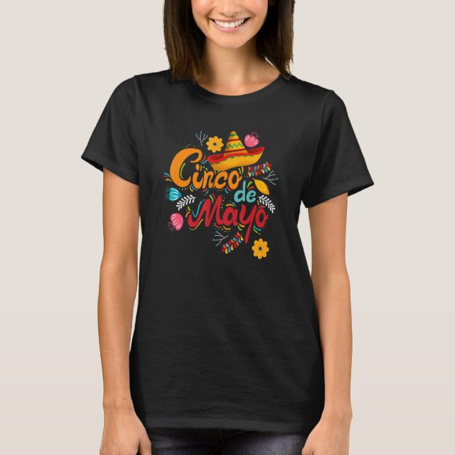 Camiseta Cinco De Mayo Fiesta Mexicana 5 De Mayo (Anverso)