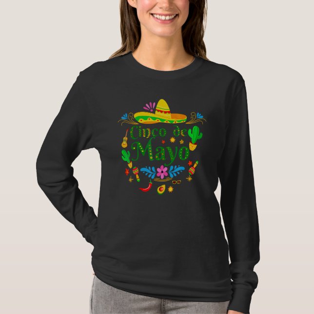 Camiseta Cinco De Mayo Fiesta Mexicana 5 De Mayo (Anverso)