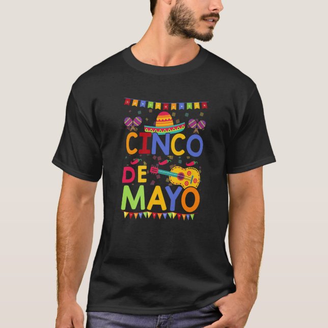 Camiseta Cinco De Mayo Fiesta Mexicana 5 De Mayo Funny 5 De (Anverso)