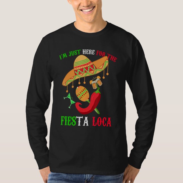 Camiseta Cinco De Mayo Fiesta Mexicana Loca Fiesta Span (Anverso)