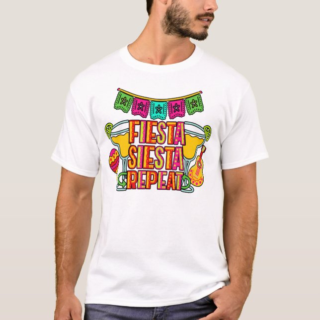 Camiseta CINCO DE MAYO Fiesta Siesta Repetir (Anverso)