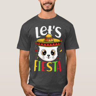 Camiseta Cinco De Mayo Fiesta Sombrero Gorra Gato Lesta Fie