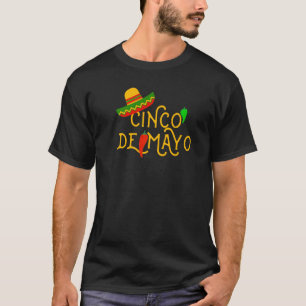 Camiseta Cinco De Mayo Fiesta Sombrero Pimiento De Chili Me