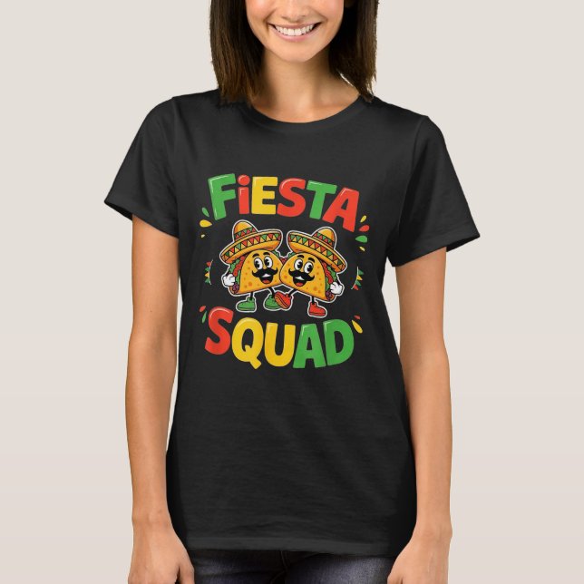 Camiseta Cinco de mayo funny fiesta squad party for men (Anverso)