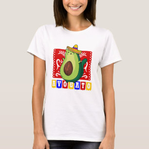 Camiseta cinco de mayo gato avocado avogato kawaii mexicano