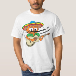 Camiseta Cinco De Mayo Gato De Dibujos Animados Divertido