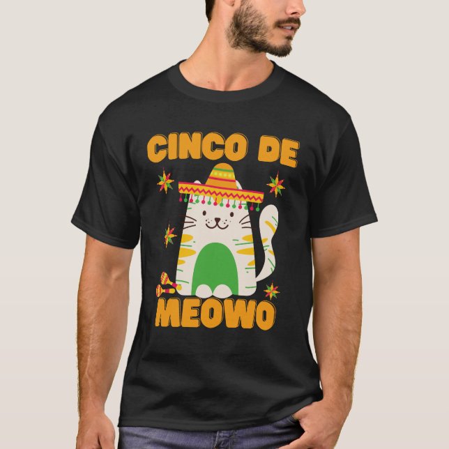 Camiseta Cinco De Mayo - Gato lindo (Anverso)
