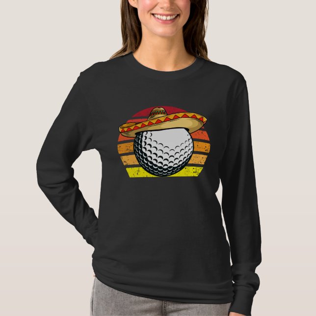 Camiseta Cinco de Mayo Golf Ball With Sombrero Golfer Mexic (Anverso)