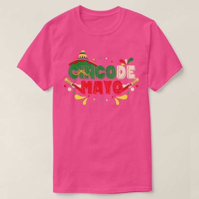 Camiseta Cinco De Mayo Guitar Fiesta 5 De Mayo Fiesta Mexic (Diseño del anverso)