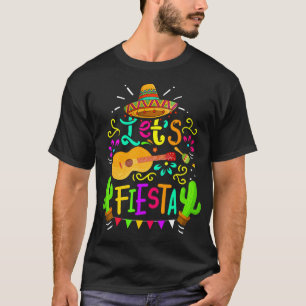 Camiseta Cinco De Mayo Guitarra Mexicana Cactus Para Hombre