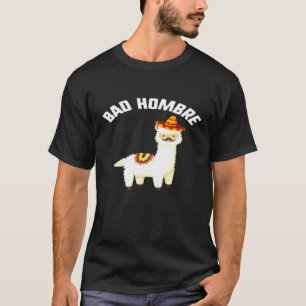 Camiseta Cinco De Mayo Hombre Malo Llama Sombrero Bigote F
