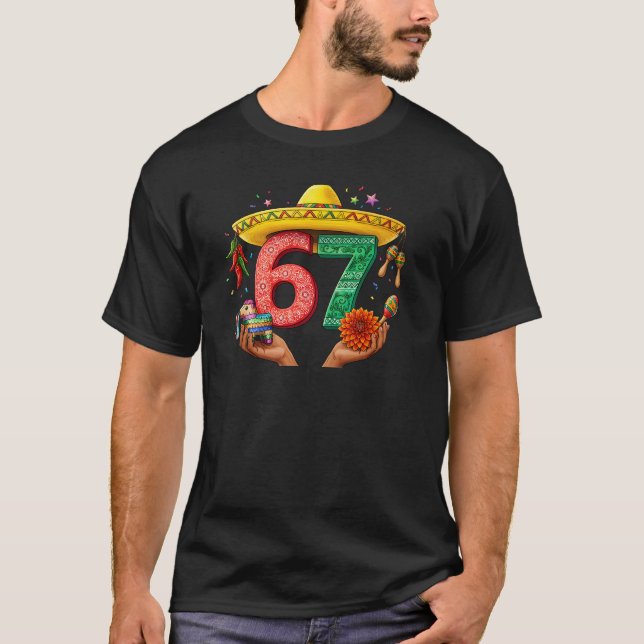 Camiseta Cinco De Mayo Humor 67 Six Seven (Anverso)