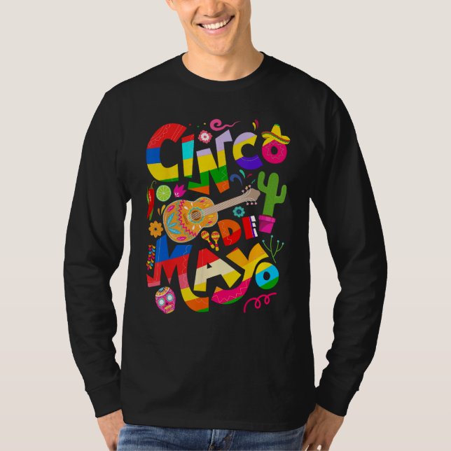 Camiseta Cinco De Mayo Lets Fiesta Squad 5 De Mayo Mexican  (Anverso)