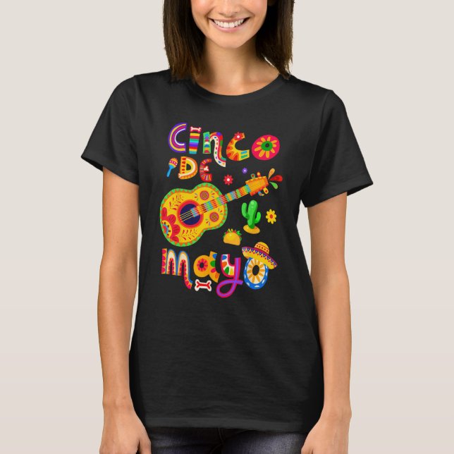 Camiseta Cinco De Mayo Lets Fiesta Squad 5 De Mayo Mexican  (Anverso)