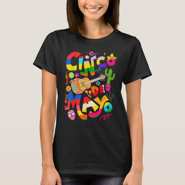 Camiseta Cinco De Mayo Lets Fiesta Squad 5 De Mayo Mexican  (Anverso)