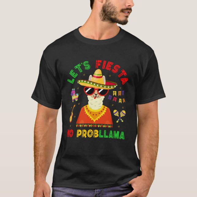 Camiseta Cinco de Mayo Llama Fiesta  Alpaca boys girls wome (Anverso)