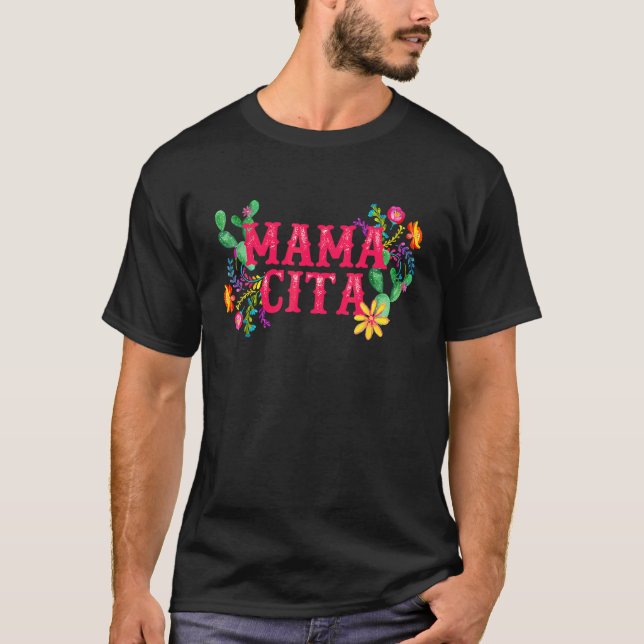 Camiseta Cinco De Mayo Mama Cita Fiesta Floral Mexicana (Anverso)