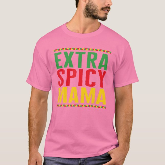 Camiseta Cinco De Mayo, Mamá Extra Spicy, 5 De Mayo (Anverso)