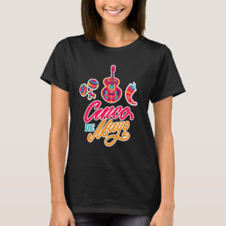 Camiseta Cinco De Mayo Maracas Guitar Pepperoni