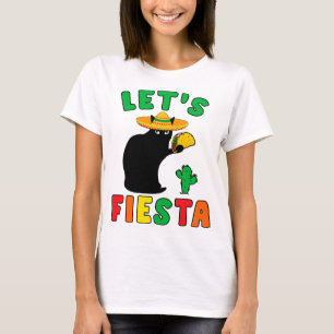 Camiseta Cinco De Mayo Meow Deja La Fiesta Cactus Mexicano