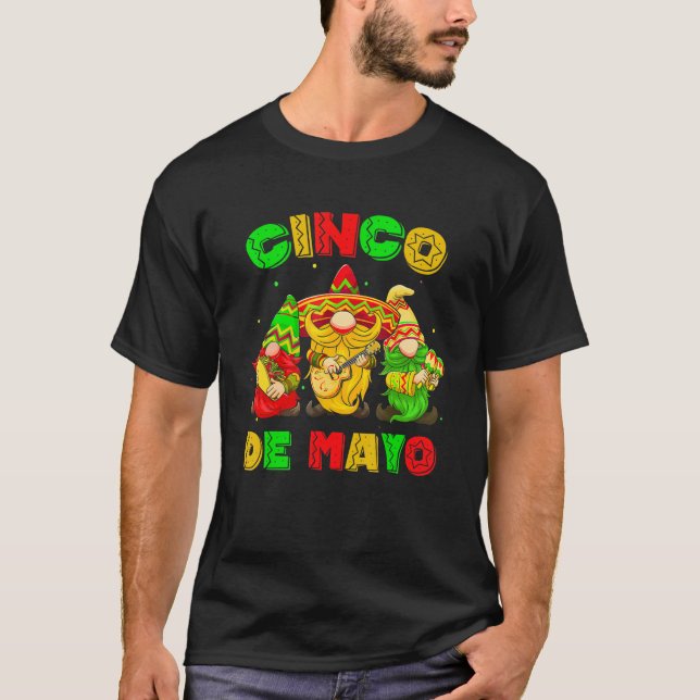 Camiseta Cinco De Mayo Mexican Gnome Fiesta 5 De Mayo Men W (Anverso)