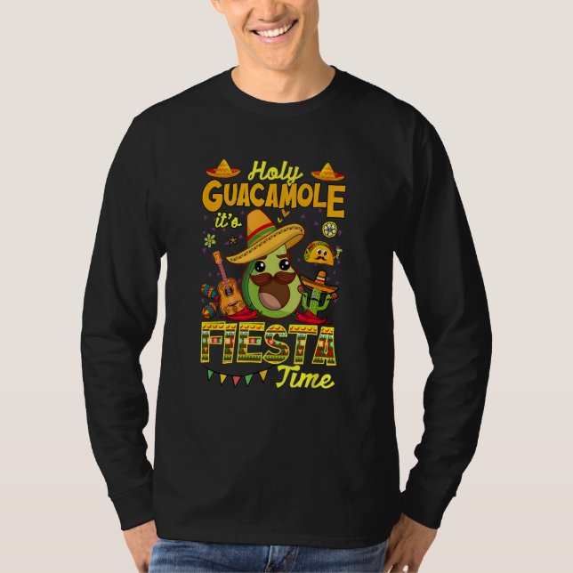 Camiseta Cinco De Mayo Mexican Guitar Holy Guacamole Fiesta (Anverso)