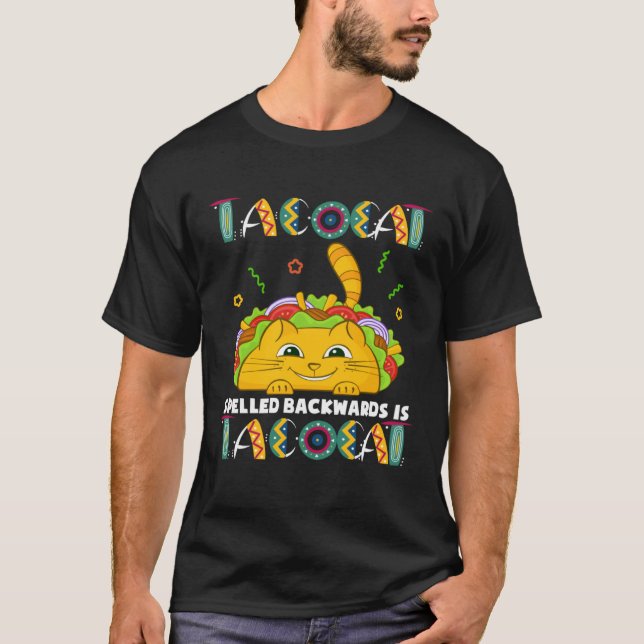 Camiseta Cinco De Mayo Mexican Tacocat Cat  For Kids (Anverso)