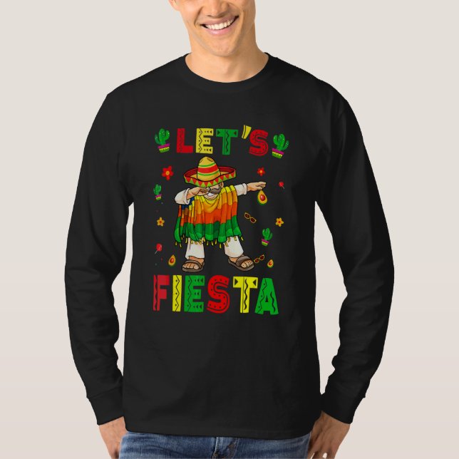 Camiseta Cinco de Mayo mexicanos dabbing mexicano poncho (Anverso)