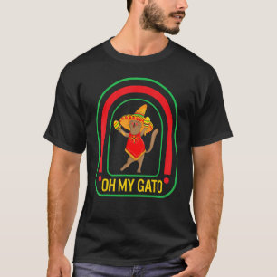 Camiseta Cinco De Mayo Mi Gato Gato Bailarín Maracas Sombre