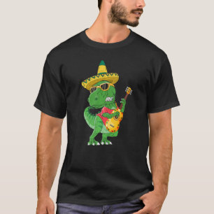 Camiseta Cinco De Mayo Música Trex Funny Dinosaurio Mexican