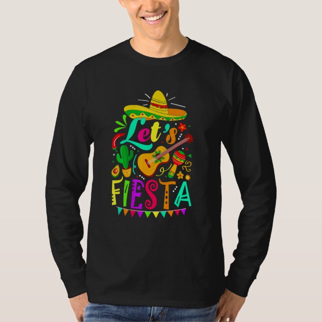 Camiseta Cinco De Mayo Para Hombres Cactus Mexicanos De Gui (Anverso)