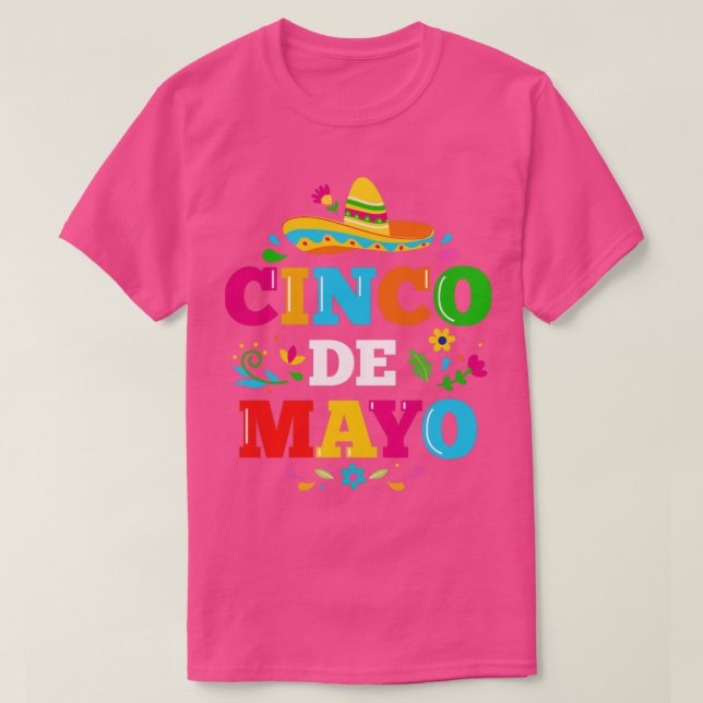 Camiseta Cinco de Mayo para la fiesta mexicana con somb (Diseño del anverso)