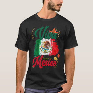 Camiseta Cinco de Mayo Patriótico Viva México Vintage Angus