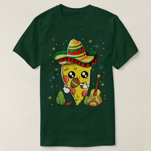 Camiseta Cinco De Mayo Pizza Meican Slice Funny Pizza Love (Diseño del anverso)