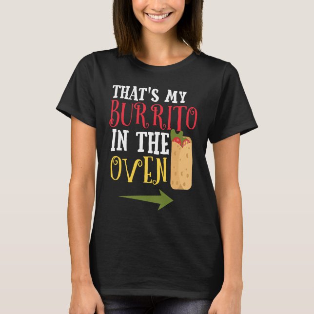 Camiseta Cinco De Mayo Pregnancy Announcement Burrito Oven (Anverso)