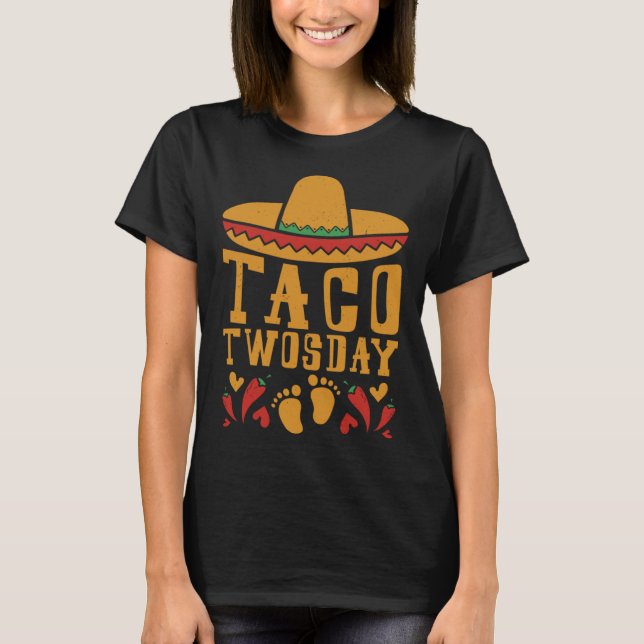 Camiseta Cinco De Mayo Pregnancy Taco Twosday Mexican Pregn (Anverso)