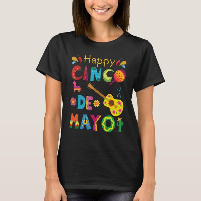 Camiseta Cinco De Mayo Shirt Fiesta Mexicana 5 De Mayo (Anverso)