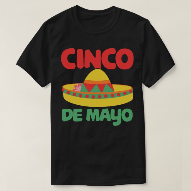Camiseta Cinco de Mayo Sombrero México (Diseño del anverso)