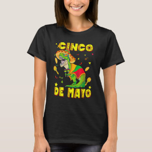 Camiseta Cinco De Mayo Sombrero Tacosauro T-Rex Dinosaur L