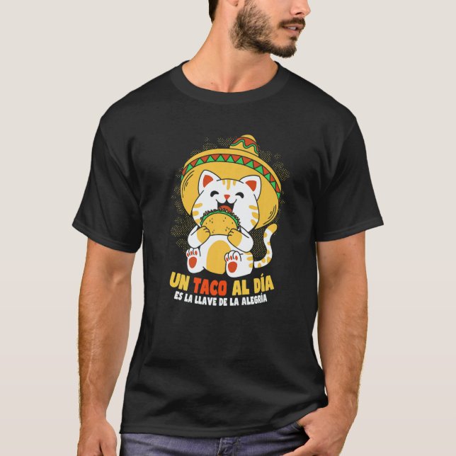 Camiseta Cinco de Mayo Taco Cat   (Anverso)