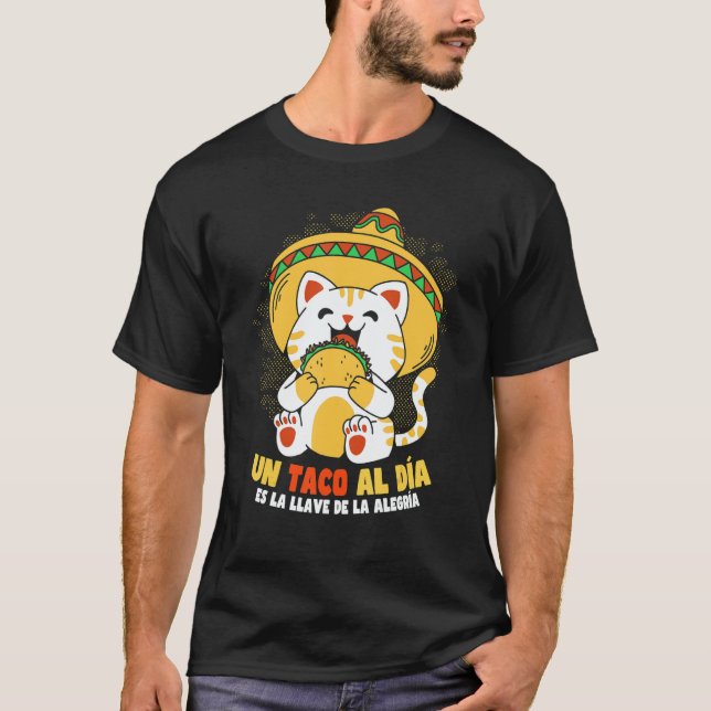 Camiseta Cinco de Mayo Taco Cat (Anverso)