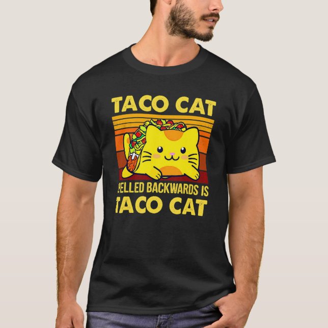 Camiseta Cinco De Mayo Taco Cute Kitten Retro (Anverso)